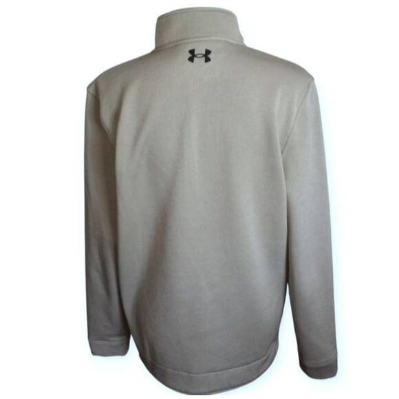 Under Armour Men's Beige/Gray Quarter-Zip Pullover Sz.M EUC. - Picture 6 of 9